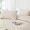 Andency Comforter Full Size Set, Beige Boho Cream Soft Warm Tufted Neutral Bedding Comforter Sets for Full Size Bed, 3 Pieces Aesthetic Chevron Farmhouse Cute Bohemian Textured Bedding Set - Image 3