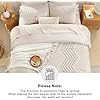 Andency Comforter Full Size Set, Beige Boho Cream Soft Warm Tufted Neutral Bedding Comforter Sets for Full Size Bed, 3 Pieces Aesthetic Chevron Farmhouse Cute Bohemian Textured Bedding Set - Image 2